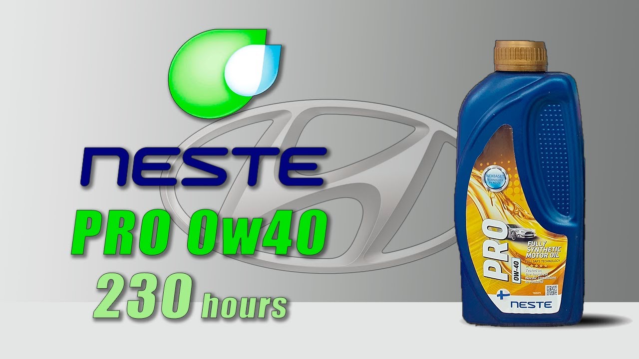 Neste Pro 0w40 (отработка из Hyundai, 230 моточасов, бензин)