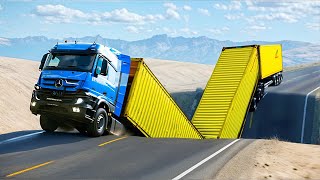 Cars vs Impossible  Unfinished Road, Giant Dips, Inverted Speed Bumps  BeamNG Drive  Long Video