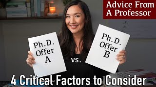 How to Compare PhD Offers and Choose the Best One! 4 Critical Factors You MUST Consider