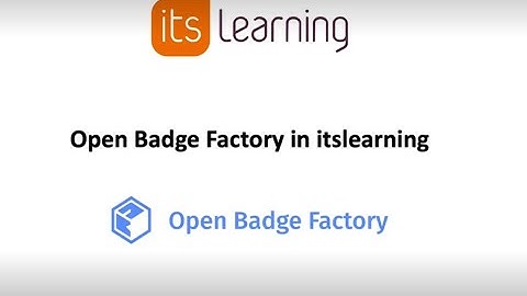 itslearning-Open Badge Factory -integration