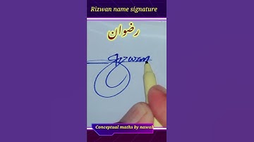 Rizwan name signature |#shorts |#shortsvadio #youtubeshorts #signature
