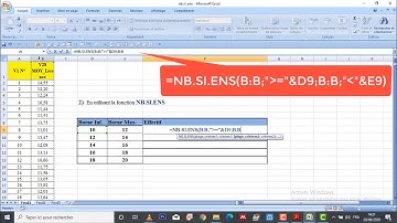 La Formule excel NB. SI. ENS  (explication à fond par un exemple très simples)