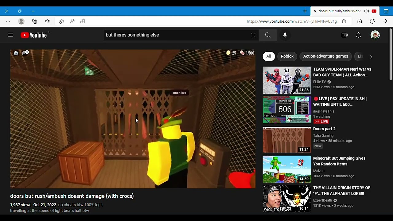 this player was cheating in doors and found this YouTube