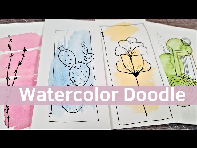 6 Easy Watercolor Doodles for Beginners Practice - My Art Aspirations