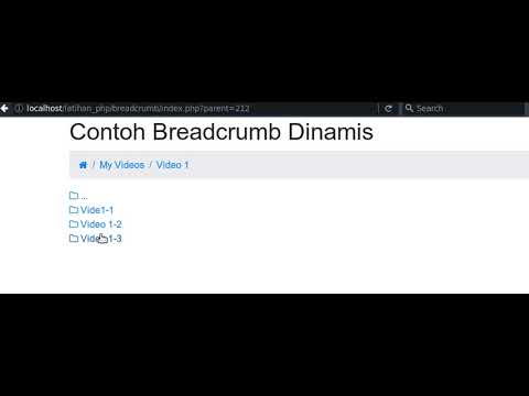 Membuat Breadcrumb dengan PHP dan MySQL