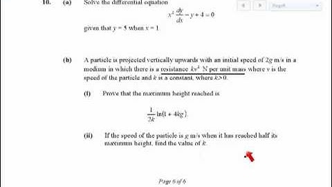 LC Applied Maths - 2004 Q10 (b)  - Part 1