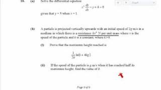 LC Applied Maths - 2004 Q10 (b)  - Part 1