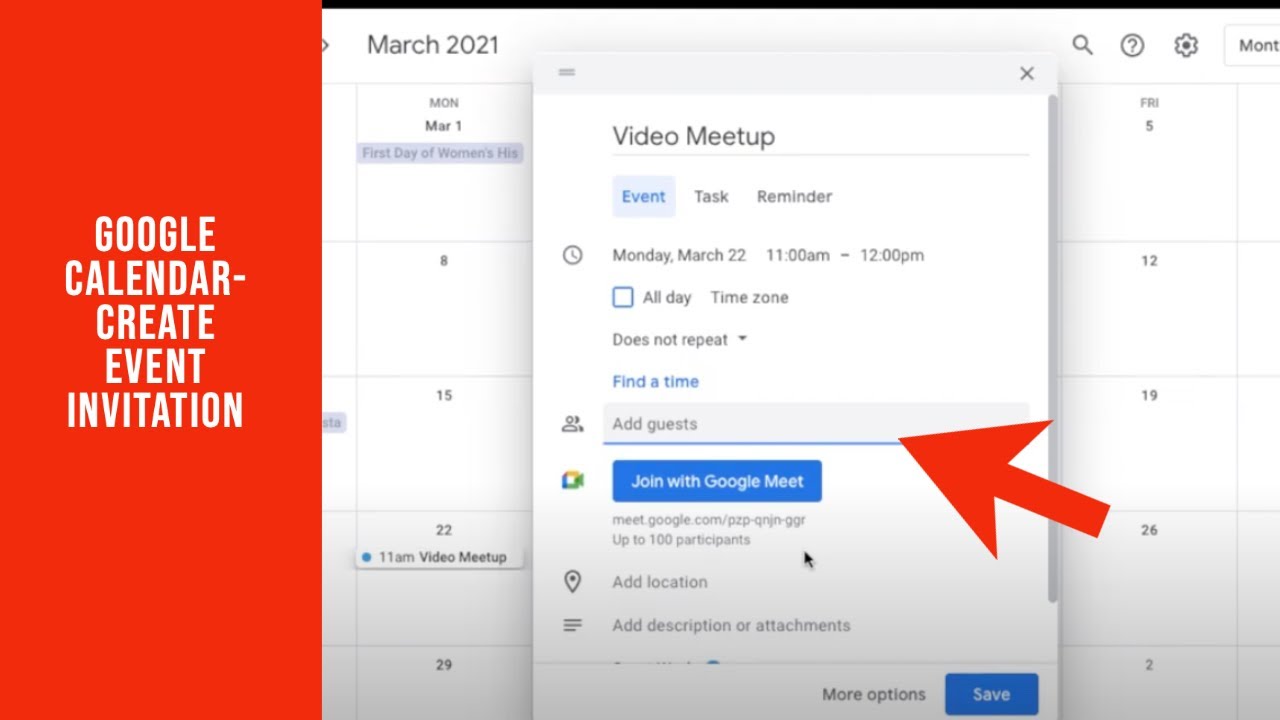 Create a Google Meet Invitation Through Gooogle... - youtube