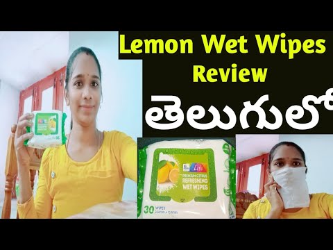 Lemon Refreshing Wet Wipes Review in Telugu  ||Facial Cleaning Wipes || Makeup Remove