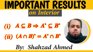 Intersection theorem on interior points in metric spaces by Shahzad Ahmed. #metricspace