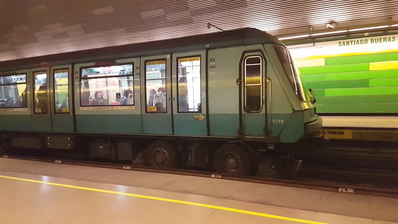 Ns93 Metro de Santiago Alstom NS93 en estación Santiago Bueras L5 - YouTube