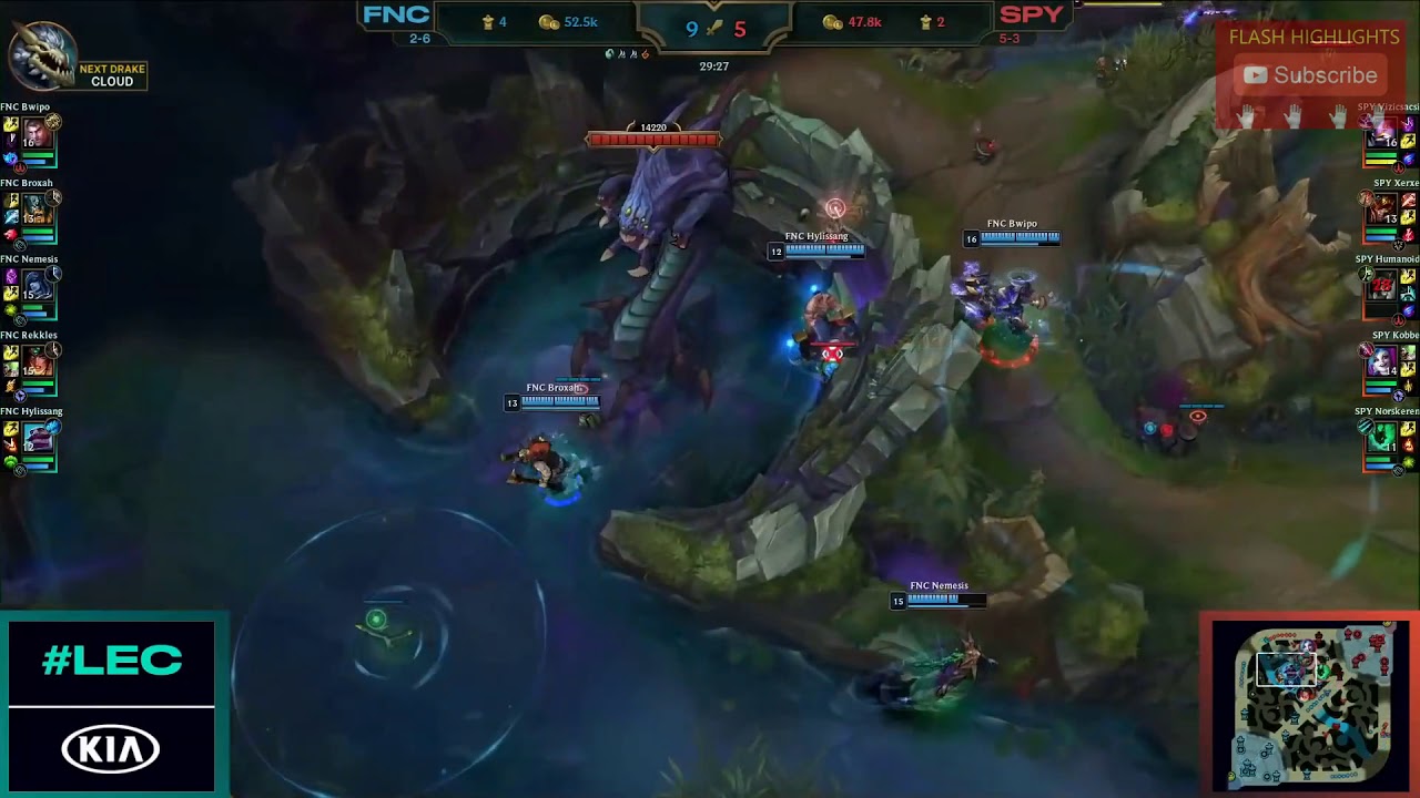 FNC vs SPY Highlights LEC Spring Split 2019 Flash Highlights