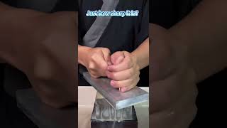 Just how sharp is it?#asmr #sharpening #diy #forgedbyhand