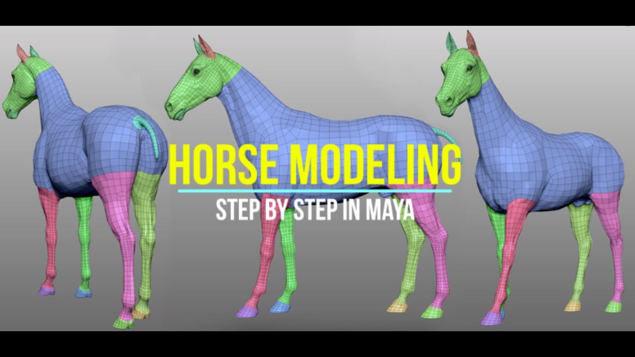Horse Modeling Tutorial Maya 01 