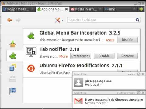 Tab notifier - an add-on for firefox