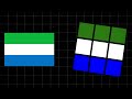 SIERRA LEONE FLAG on the Rubik's Cube 3x3 🇸🇱
