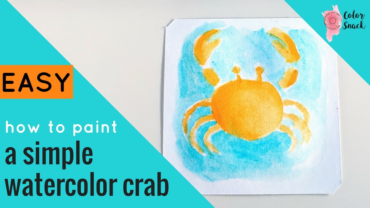 How to Paint a Crab - Quick Watercolor Tutorial [5 minutes] - YouTube