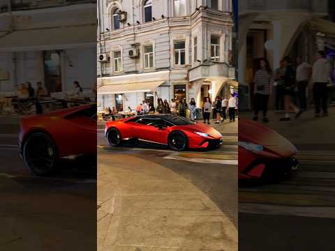Lamborghini HURACAN performante в ночной Москве