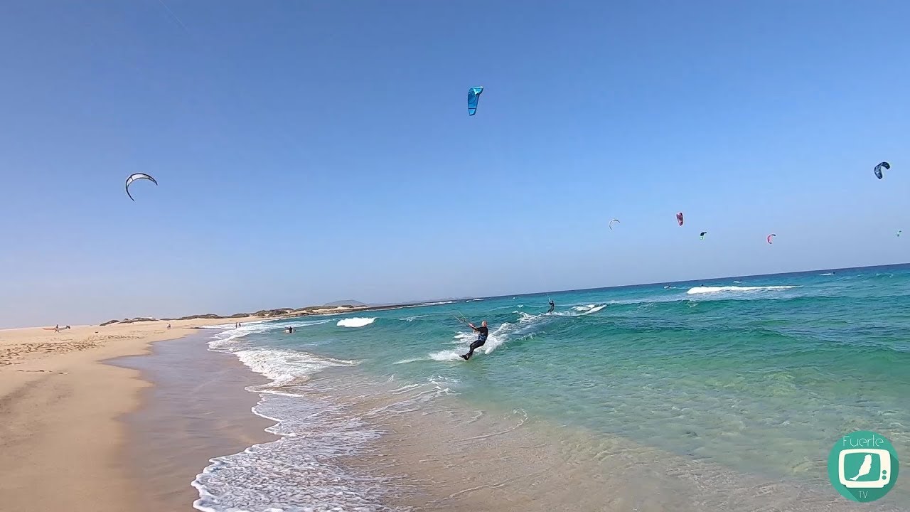 KITESURFING FUERTEVENTURA Kitesurf Spot Corralejo [Video GoPro Hero