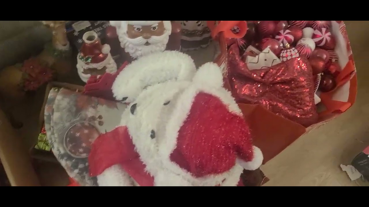 Packing up Christmas 2025 decorations.  Ready for storage.  