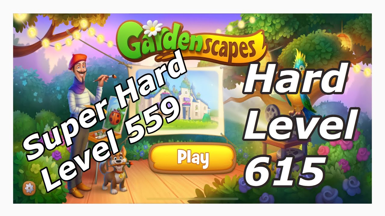 GARDENSCAPES SUPER HARD LEVEL 559 & HARD LEVEL 615 YouTube
