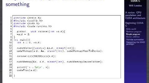 Introduction to programming in CUDA C
