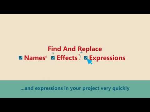 Find And Replace Script-After Effects Template Videohive