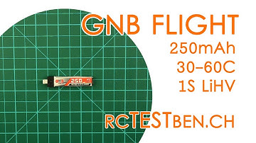Gaoneng (GNB) 250mah 1S 30-60C LiHV Battery Testing - RCTESTBEN.CH
