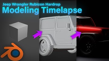Jeep wrangler rubicon hardtop Modeling Timelapse. Blender