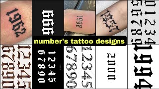 Number Tattoos  25 Different Designs with Images  Design Press