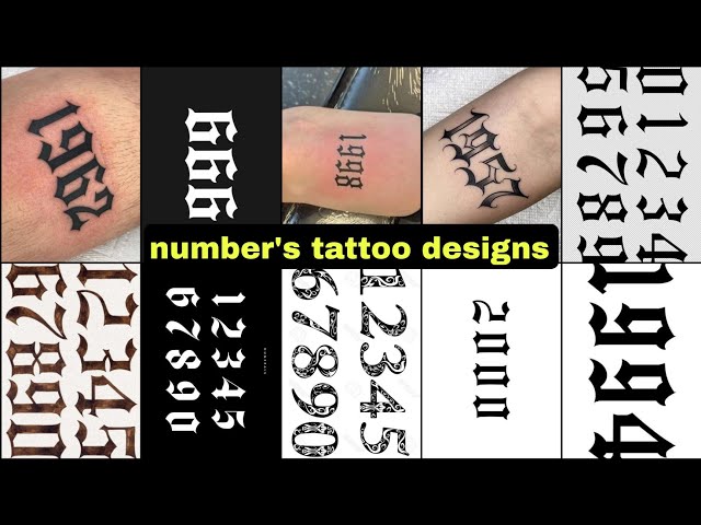 Fifty Five-55 Number Tattoo Designs - Tattoos with Names