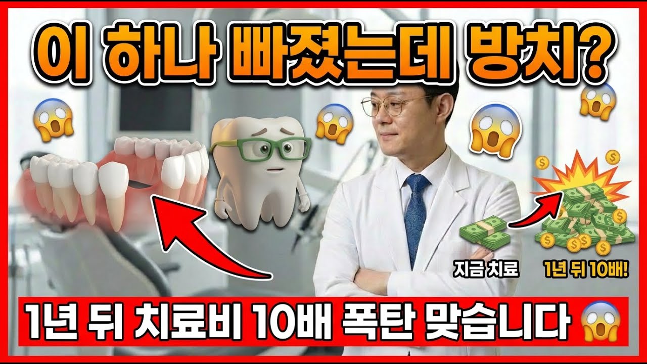 ⚠️ 충격 영상! 빠진 치아 그냥 두면 입안에서 벌어지는 일 (도미노 현상)