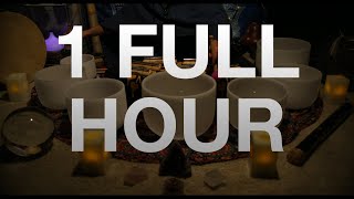 432Hz - 1 Hour Crystal Singing Bowl Sound Bath (No Talking, Unintentional ASMR) For Healing & Sleep