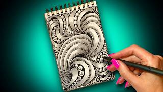 Zentangle Doodle Tutorial for Beginners ✍️ Easy 3D Art Drawing Inktober 2026