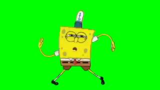 Spongebob dancing green screen