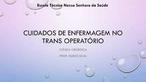O que é o período Transoperatorio?