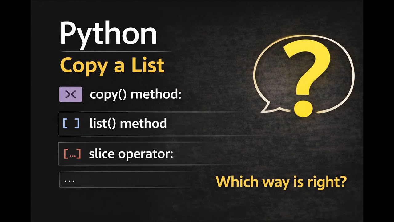 Learning Python Basics | How to copy a list | What I Understood Today (Beginner POV)