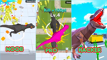 Noob vs Pro vs Hacker Dinosaur  Rampage(IOS ANDROID MOD APK)