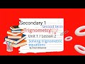 Sec. 1 / Trig. / Lesson 2 / Solving trignometric equations / Unit 3