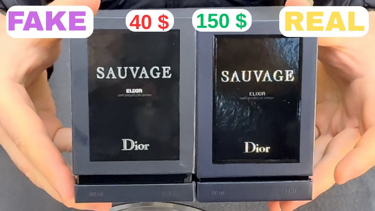 Fake vs Real Dior Sauvage Elixir Perfume