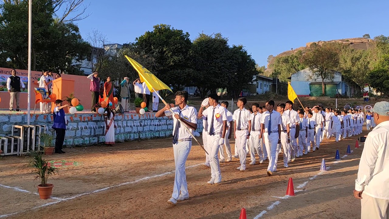 March past at JNV TUMKUR....