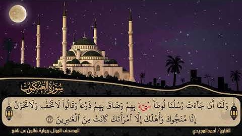 29 سورة العنكبوت بصوت القارئ أحمد المجيدي برواية قالون