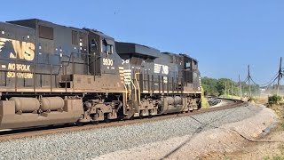 Railroad Shoo-Fly!  Railroad Switching, Men Ride Boxcar To Shoo-Fly, Norfolk Southern Main Line