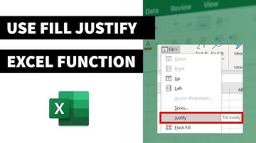 Use Fill Justify to Manage the Text | Excel Function