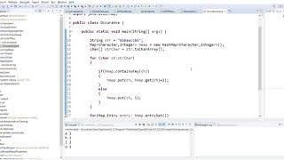Count a character number of occurrence using Hash Map Profile