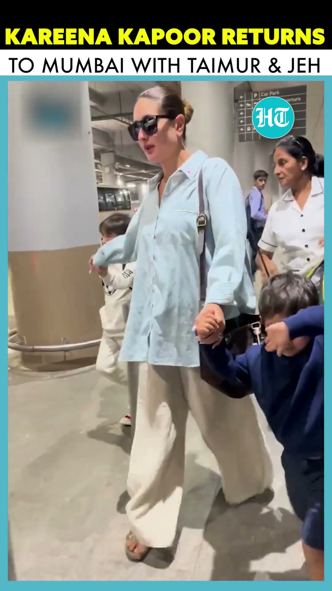 Kareena, Taimur \u0026 Jeh Steal The Spotlight At Mumbai Airport