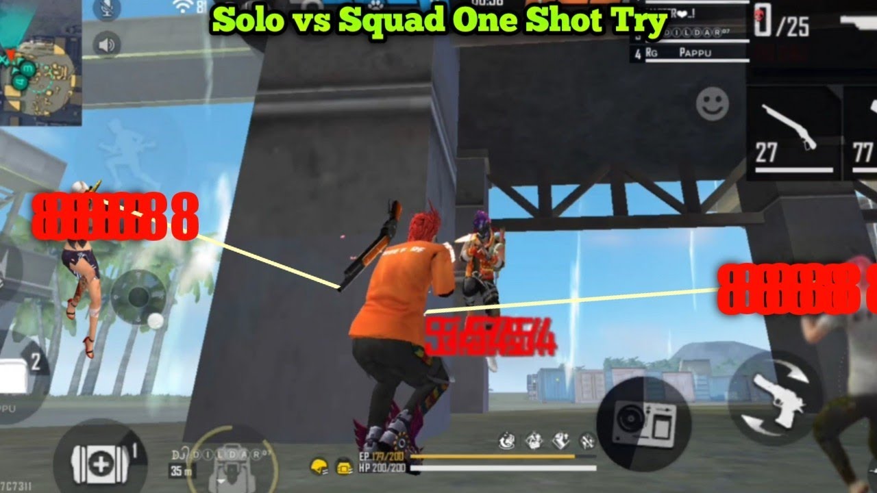 Solo vs Squad One Shot Try - YouTube