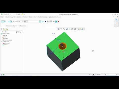 Creo Tutorial Hole Round and Chamfer