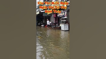 CẦN THƠ NƯỚC NGẬP ĐƯỜNG VÀO CHỢ BÌNH THỦY ngập quá ngập triều cường năm nay cao #shorts