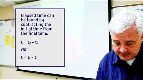 Physics of Motion: Elapsed Time